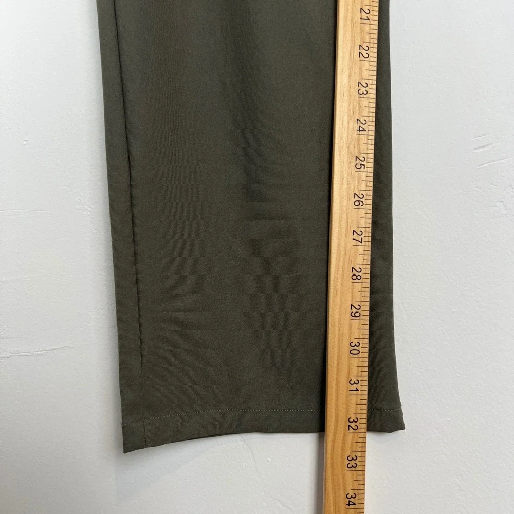SKYR Tricot Dynasty Slim Fit Pant Olive Green Polyester Spandex Size 36x32